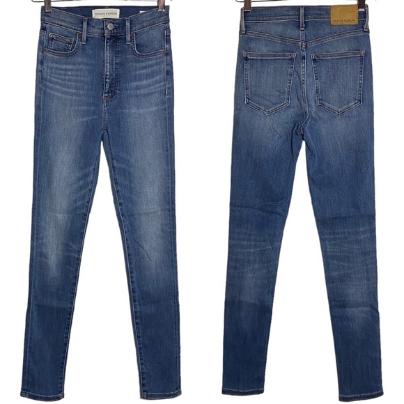 Denim Forum Aritzia The Lola High Rise Skinny Leg Jeans Denim Blue 25 - Picture 2 of 16